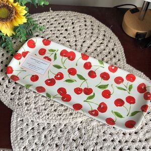 Cupcakes & Cashmere Cherry Melamine Tray Platter
